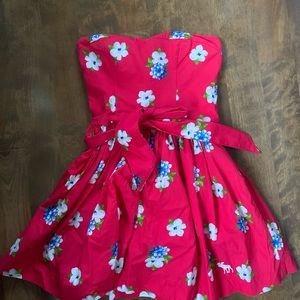 Abercrombie red flower dress